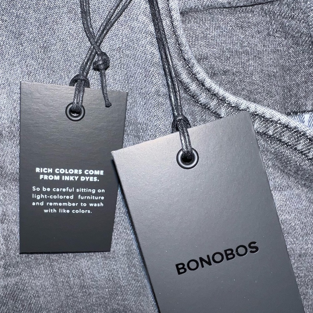 NWT $98 Bonobos Stretch lightweight jeans 38x32 dark gray - Picture 5 of 12